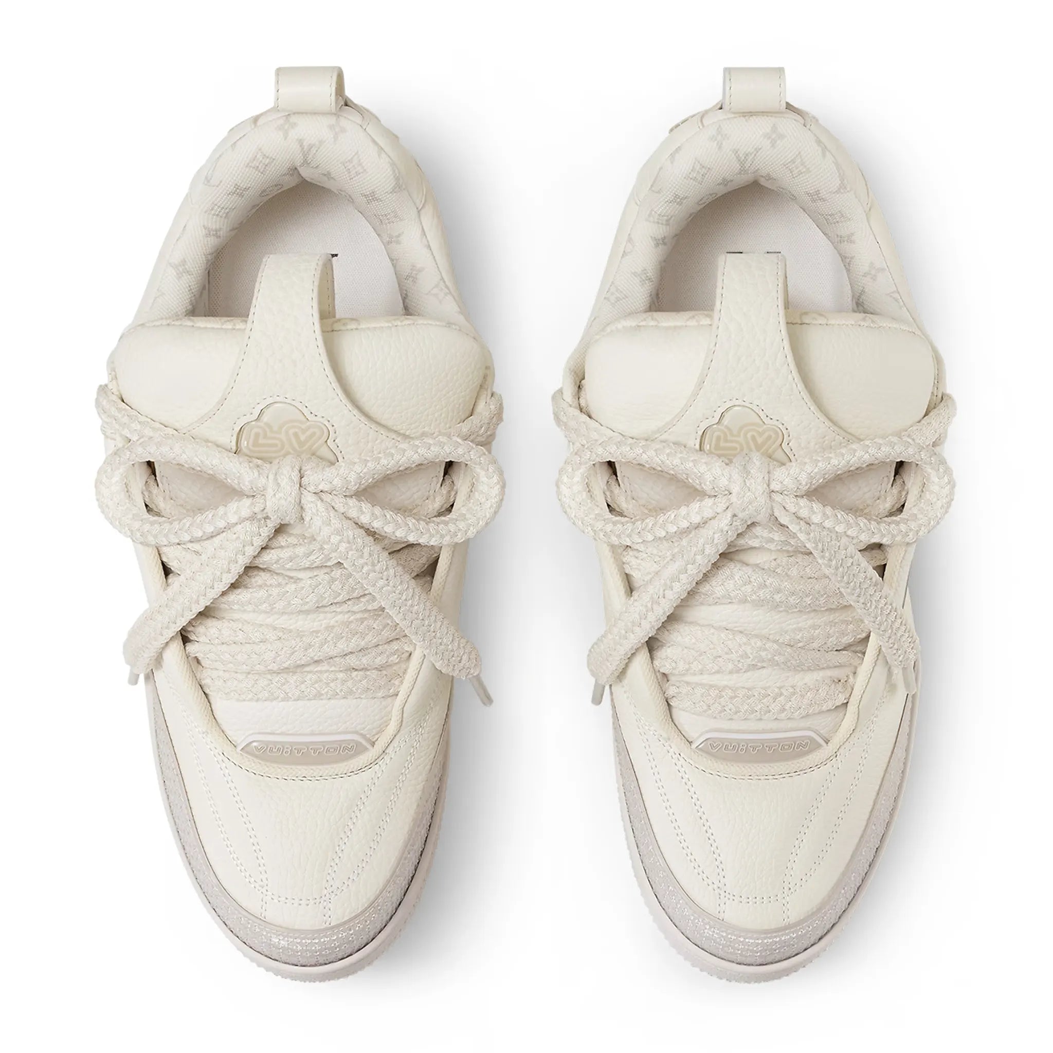 Top view of Louis Vuitton LV Skate Trainer White Sneaker